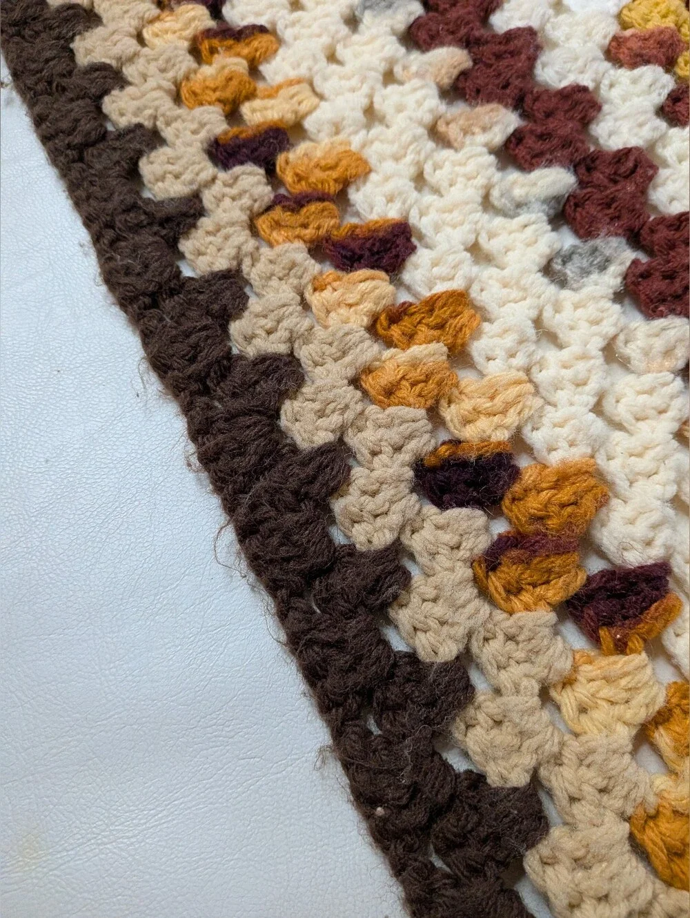 Handmade Crochet Afghan Blanket Fall Autum Colors